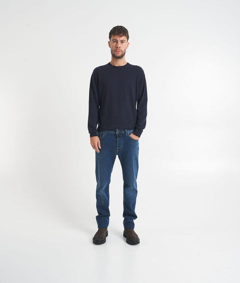 Maglione in misto merino #blu