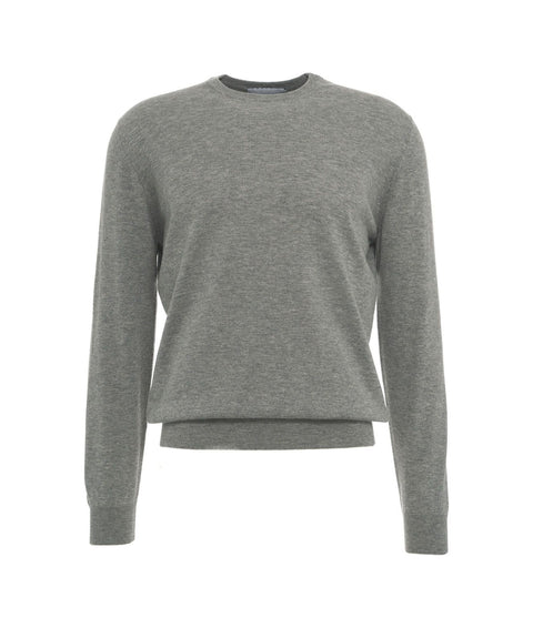 Maglione in misto merino #grigio