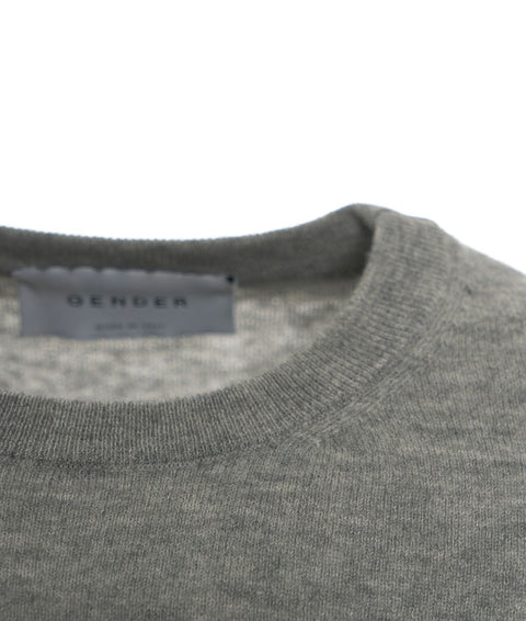 Maglione in misto merino #grigio