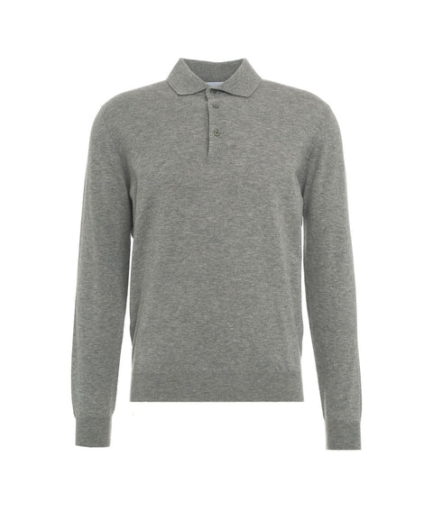 Maglia in misto merino-cashmere #grigio