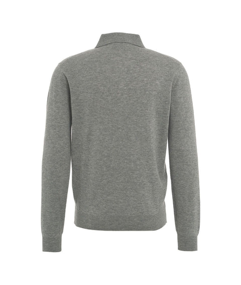 Maglia in misto merino-cashmere #grigio