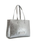 Shopper in similpelle #argento