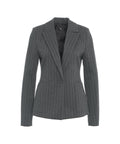 Blazer gessato in felpa #grigio