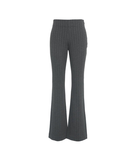 Pantaloni gessati svasati #grigio