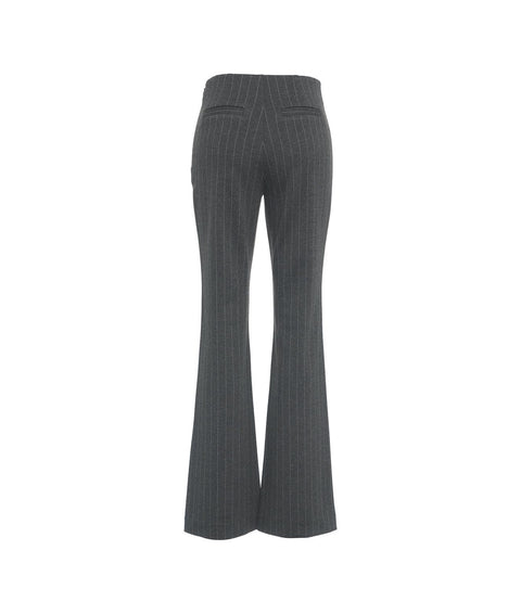 Pantaloni gessati svasati #grigio