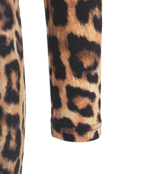 Midi abito con stampa animalier #marrone