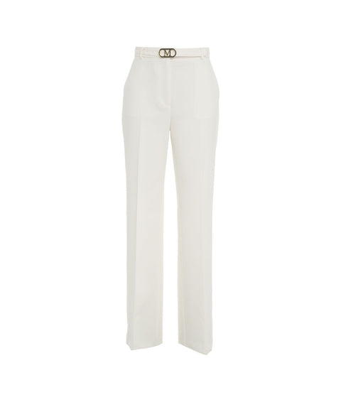 Pantalone chino straight in twill #bianco