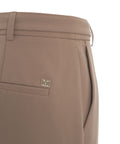 Pantalone chino straight in twill #marrone