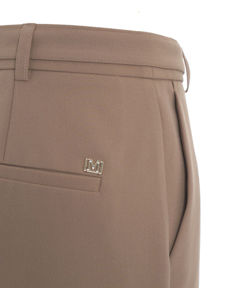 Pantalone chino straight in twill #marrone