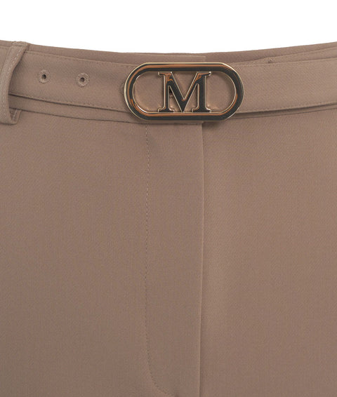 Pantalone chino straight in twill #marrone