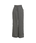 Pantaloni palazzo con monogramma #nero