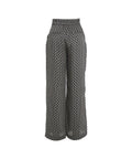 Pantaloni palazzo con monogramma #nero