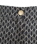 Pantaloni palazzo con monogramma #nero