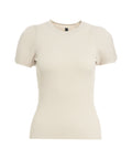 Top in maglia con inserti in lurex #oro