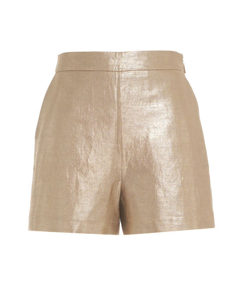 Shorts con finitura glitterata #oro