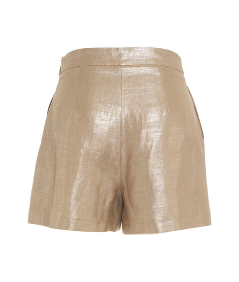 Shorts con finitura glitterata #oro