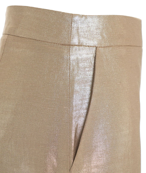 Shorts con finitura glitterata #oro