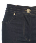 Pantaloni in denim con piega #blu