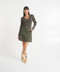 Maglione con bottoni decorativi #verde