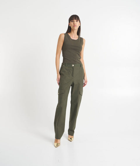 Pantaloni cargo #verde