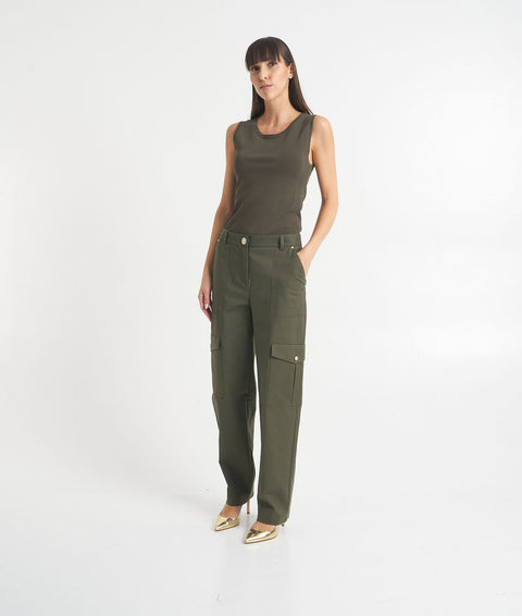 Pantaloni cargo #verde