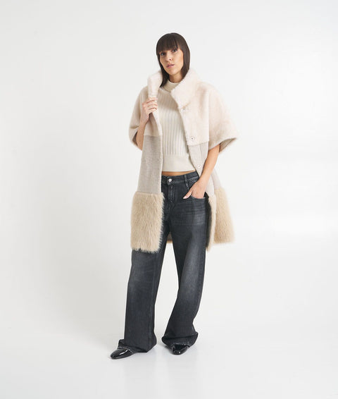 Cappotto in pelliccia sintetica #beige