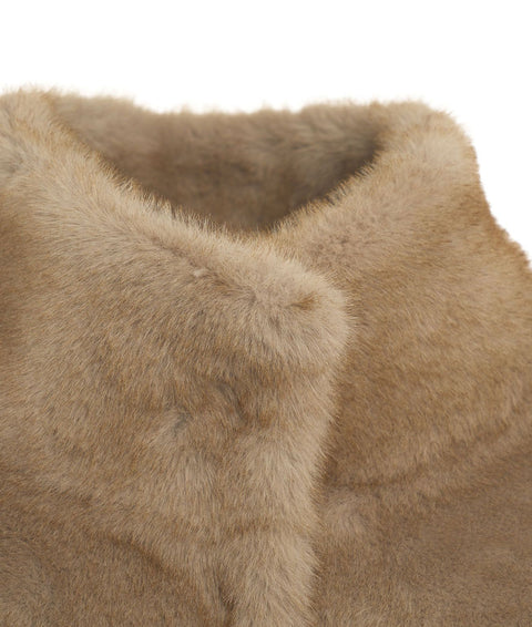 Cappotto in pelliccia sintetica #marrone