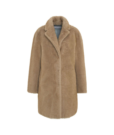 Cappotto in pelliccia sintetica #beige