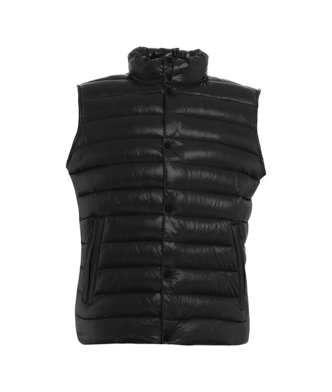 Gilet trapuntato in eco piuma #nero