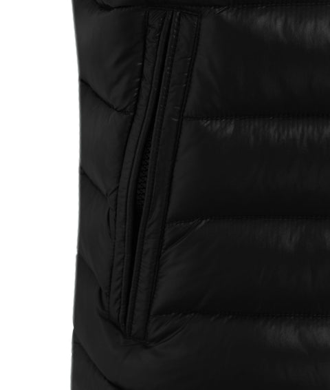 Gilet trapuntato in eco piuma #nero