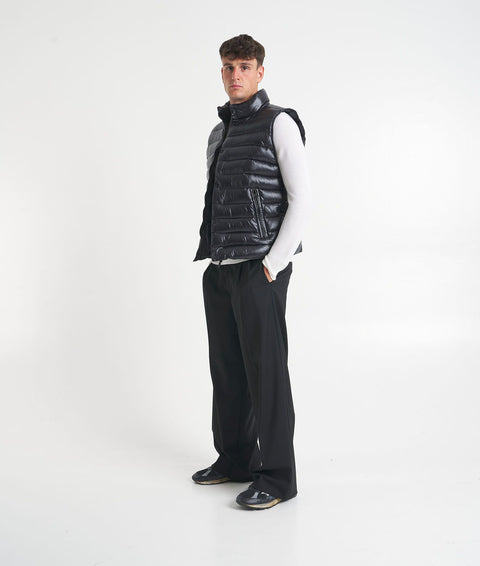 Gilet trapuntato in eco piuma #nero