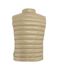 Gilet trapuntato in eco piuma #beige