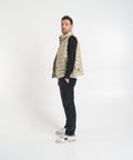 Gilet trapuntato in eco piuma #beige