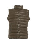 Gilet trapuntato in eco piuma #verde