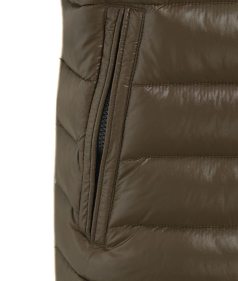 Gilet trapuntato in eco piuma #verde