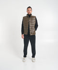 Gilet trapuntato in eco piuma #verde