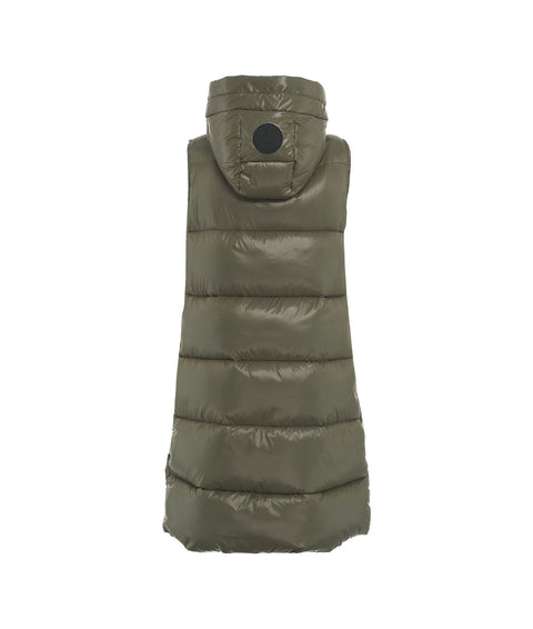 Gilet trapuntato in piuma d'oca #verde