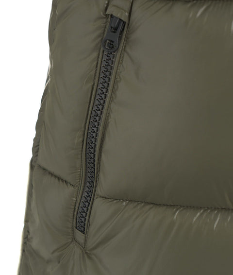 Gilet trapuntato in piuma d'oca #verde