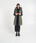 Gilet trapuntato in piuma d'oca #verde