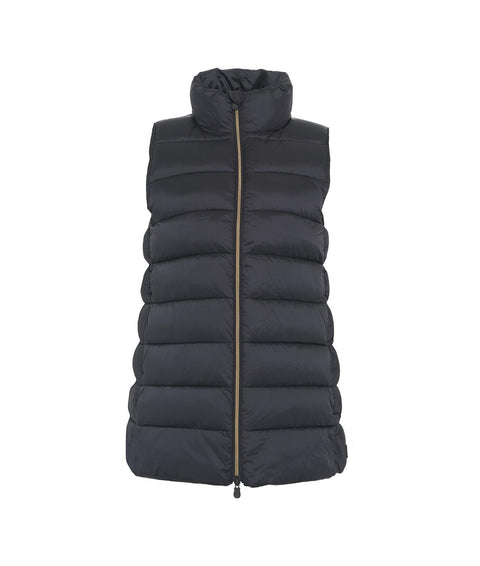 Gilet trapuntato in piuma eco 'Iris' #nero