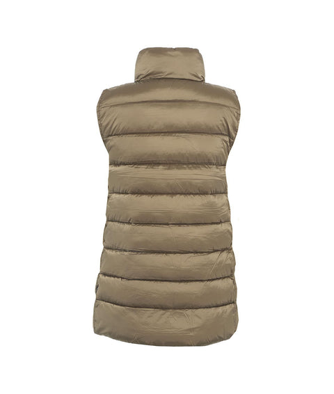 Gilet trapuntato in piuma eco 'Iris' #oliva