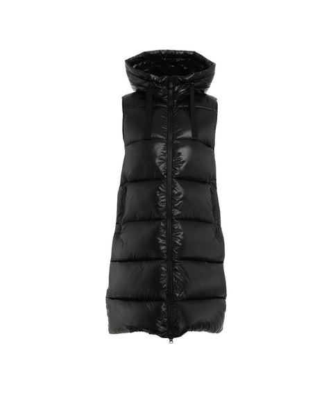 Gilet trapuntato in piuma d'oca #nero