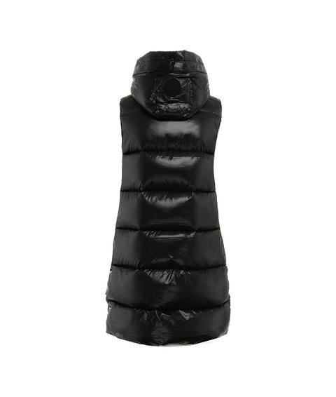 Gilet trapuntato in piuma d'oca #nero