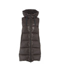 Gilet trapuntato in piuma d'oca #marrone