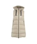 Gilet trapuntato in piuma d'oca #beige