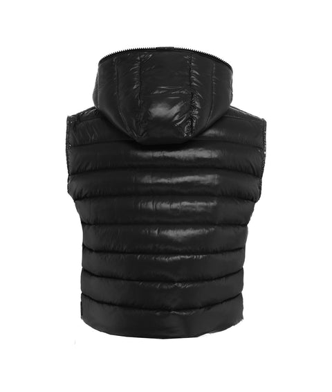 Gilet trapuntato in eco piuma #nero