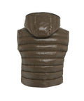 Gilet trapuntato in eco piuma #verde