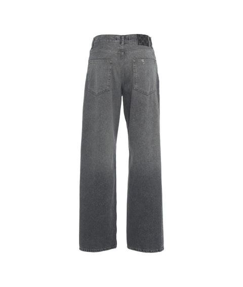 Jeans lurex® a vita alta #grigio