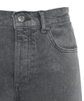 Jeans lurex® a vita alta #grigio