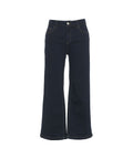 Straight cropped jeans #blu